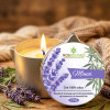 Bougie de massage parfumée au monoï pour une détente profonde.